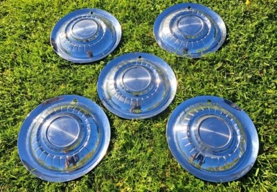 Juego de 5 tapacubos Plymouth 1955 cubiertas de rueda 15" 4 Belvedere Cranbrook Savoy 55 Foto 1 de 4