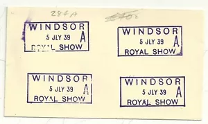 Windsor Royal Show 1939 en caja D.S. 4 STRIKES ON SOBRE POR FAVOR - BERKSHIRE - Imagen 1 de 1
