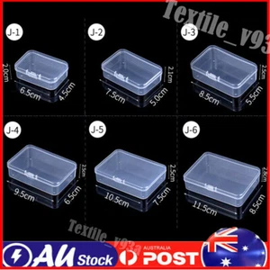 1-20Pcs Mini Square Clear Plastic Box Jewelry Storage Container Beads Case Box - Picture 1 of 16
