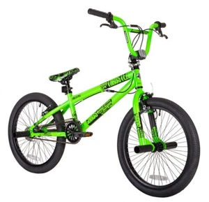 BMX BIKE Kids Boys Bicycle 20-Inch Wheels Neon Green Steel Frame - Picture 1 of 5
