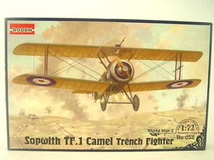 Sopwith F.1 Camel Doppeldecker - Roden  Flugzeug Bausatz 1:72 -  052 -  #E gebr. - Bild 1 von 2