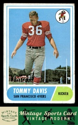 1968 Topps - Tommy Davis - #165 San Francisco 49ers - Image 1 of 2