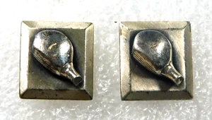DESIGNER STERLING Top MANUFACTURED Vintage GOLF CLUBS CUFFLINKS - Picture 1 of 4