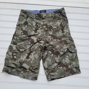 Kion D Boys Camo Green Cargo 100% Cotton Shorts Sz 10 - Picture 1 of 8