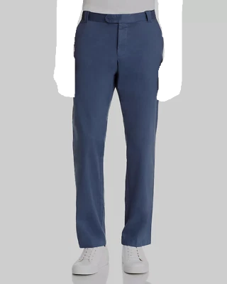 $75 Bloomingdale's Men's 38W 34L Blue Casual Classic Fit Khaki Chino Work Pants - Image 1 of 4