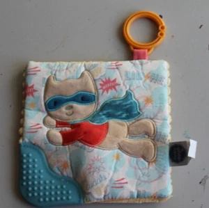 VINTAGE MARY MEYER  Super Hero Bear Teether Squeek Crinkle Baby Cloth Toy (4) - Picture 1 of 3