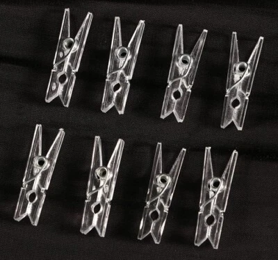 Kunststoff Mini-Wäscheklammern Deko zum Basteln 25 x 3 mm - Bild 1 von 2