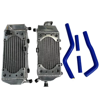 Radiador + manguera de aluminio rayado para Yamaha YZ125 YZ 125 YZ125X 2005-2023 21 Foto 1 de 4