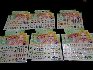 12 Sheets Lot Water Transfer Glitter Nail Art Stickers Manicure NEW USA Seller - Picture 1 of 8
