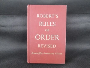 Vintage "Roberts Rules Of Order" Revised 75th Anniversary Edition ~1951 HC Book - Picture 1 of 5
