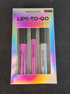 Profusion Cosmetics Lips-To-Go AMBITIOUS 3 Pc Set New - Picture 1 of 2