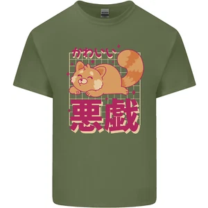 Kawaii Rojo Panda Japonés Lindo Algodón Hombre Camiseta - Imagen 1 de 94