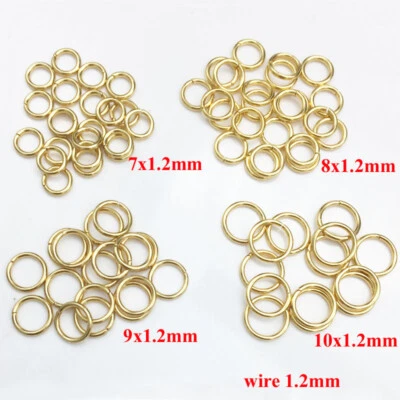 200PCS  3.5MM-10MM DIY Making Jewelry Findings Stainless Steel Jump Rings Gold - Image 1 of 4