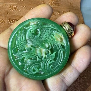 Ancient China, exquisite jade, pure hand carving, Hetian jade, snuff bottle - Picture 1 of 5