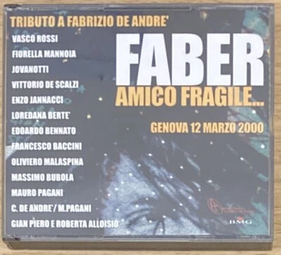 Tributo A Fabrizio De Andre' Faber Amico Fragile CD 2 Disc Set - Immagine 1 di 4