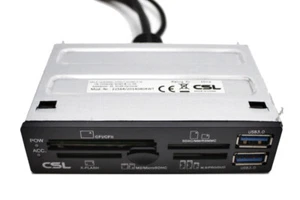 CSL - 3,5" USB 3.0 Cardreader interner Kartenleser All in One   #313090 - Afbeelding 1 van 3