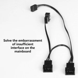 Organize PC Fan Sleeved 4Pin PWM Fan Splitter Cable for Enhances Cooling - Afbeelding 1 van 8