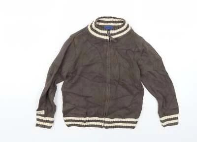 Cherokee Boys Brown Round Neck Cotton Blend Cardigan Size 3 Years - Image 1 of 4