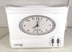 Swan Vintage Teasmade Rapid Boil with Clock and Alarm White STM201N