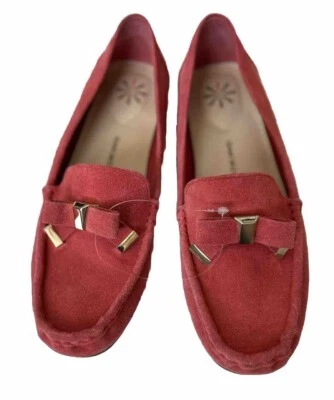 Isaac Mizrahi Live Imalia Pink Suede Moccasin Loafer Sz. 9M Easy Classic Comfort - Image 1 of 4