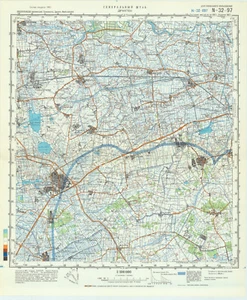 Mapa topográfico militar soviético ruso - DRACHTEN (Países Bajos) 1:100K, edición 1987 - Imagen 1 de 4
