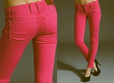 My BFF Frankie B. 牛仔裤褪色粉色黄玉 28 码全新带标签 — 第 1/4 张图片