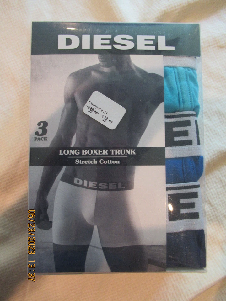 Diesel 3 Pk Trunks Cotton Stretch XL Multicolors SHIPS FREE! - Image 1 of 1