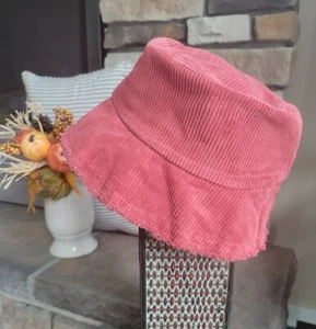 Sombrero cubo de pana con flecos de salmón para mujer - Imagen 1 de 1