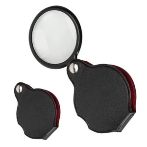 2Pack 10X Small Foldable Pocket Magnifying Glass for Reading Books Jewelry Coins - Picture 1 of 6