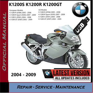 BMW K1200S K1200R K1200GT Workshop Service Manual 2004 - 2009 K 1200 S R GT USB