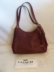 Coach Lori Leder Schultertasche Deep Berry Multi C5265 Neu mit Etikett Neu 100% Original - Bild 1 von 21