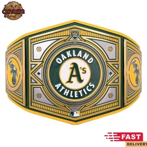 Oakland Athletics Legacy Replica Wrestling Championship Title Belt 2mm Brass A+ - Picture 1 of 4