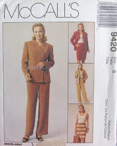 McCalls 9420 Jones New York Misses 8 Double Breast Jacket Pants Skirt Pattern UC - Picture 1 of 2