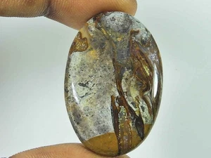 46Cts. Natural Rock Calcite Oval Crystal Cabochon Loose Gemstone 25X37X06 MM Q81 - Bild 1 von 9
