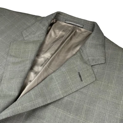 Ermenegildo Zegna Men's 15 Milmil 15 100% Wool Blazer Green Plaid • Italy • 46R - Image 1 of 4