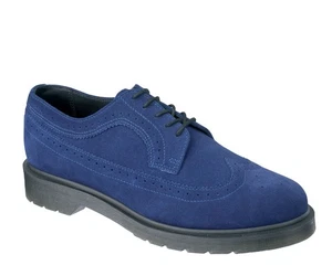 Dr. Martens 5 Loch 3989 Brogue Midnight Blue Hi Suede WP - Picture 1 of 4