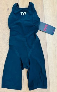 TYR Women's 26 Black Tracer B-Series Aeroback Swim Short John USA Made New Box - Picture 1 of 8