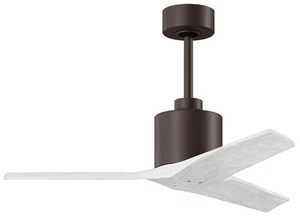 42" Matthews Mollywood Bronze White Damp Rated Ceiling Fan with Remote - Picture 1 of 1