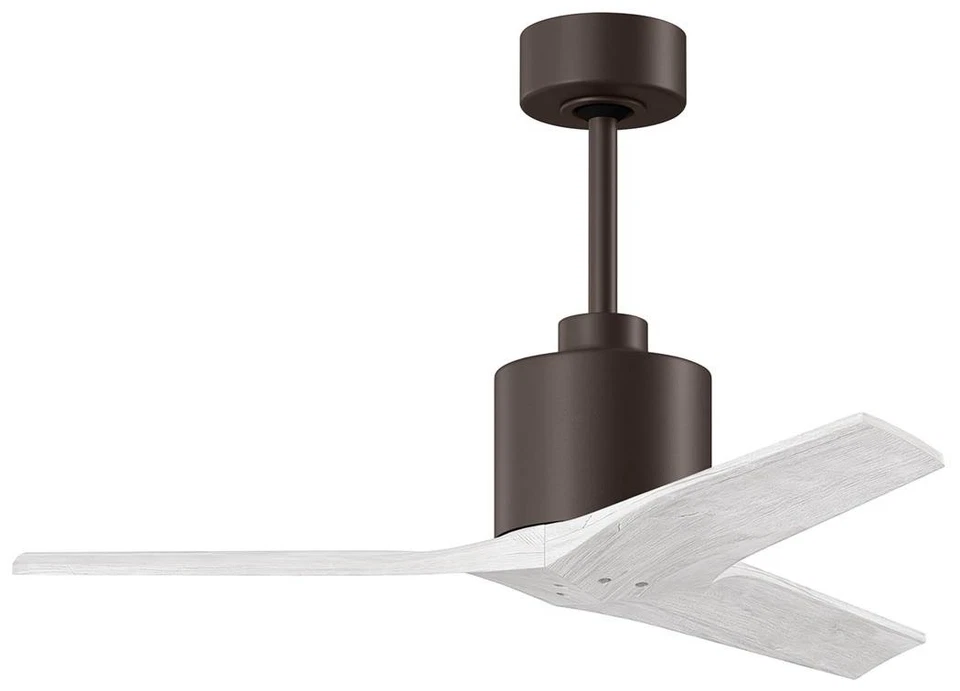 42" Matthews Mollywood Bronze White Damp Rated Ceiling Fan with Remote - Image 1 of 1