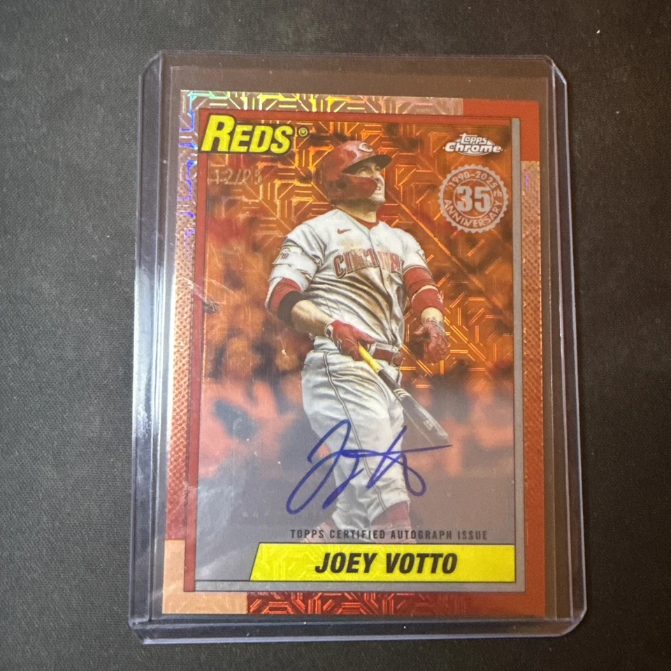Joey Votto 2025 Topps Update Silver Pack Mojo Orange Auto Reds #U90C-98 12/25 - Image 1 of 2