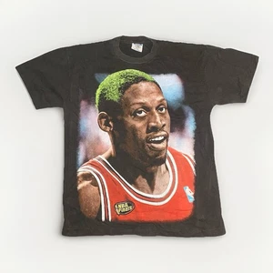 Dennis Rodman Chicago Bulls Modern Boot NBA Finals Vintage Style T Shirt L - Picture 1 of 5