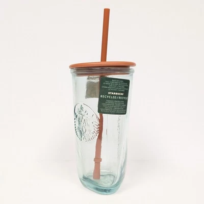 Starbucks Recycled Glass Triangle Bottom Cold Cup Tumbler, 16 oz, Grande Brown - Image 1 of 4