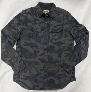 Camicia tattica G-Star Raw Rackler mimetica uomo L manica lunga snap up tasca zip - Foto 1 di 11