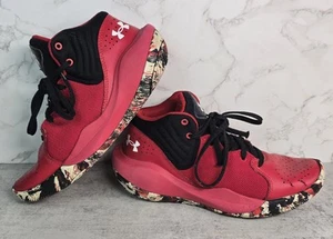 Under Armour Boys 6Y Jet 21 3024794-600 Red Basketball Shoes Sneakers Red Black - Picture 1 of 18