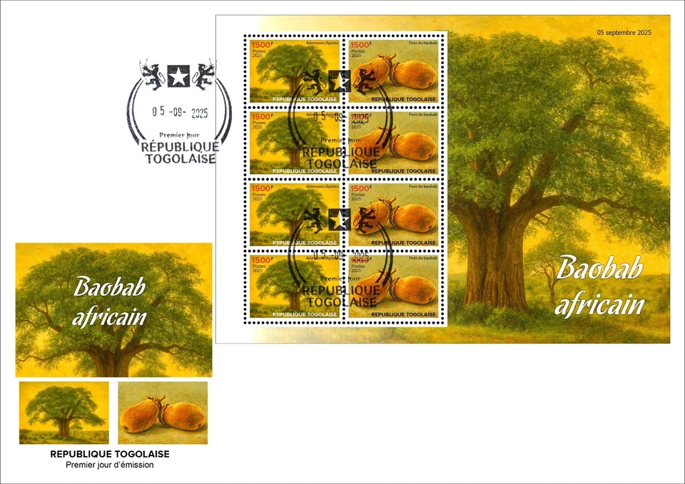 TOGO 2025 MS8V FDC - AFRICAN BAOBAB AFRICAIN - TREE TREES ARBRES - Image 1 of 1