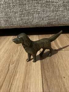 Vintage Solid Brass Labrador Dog Figurine Retriever Ornament Rustic Decor Retro - Picture 1 of 5