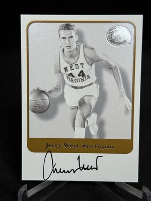 2001 Fleer Greats of the Game Jerry West Auto LAKERS West Virginia - Image 1 of 2