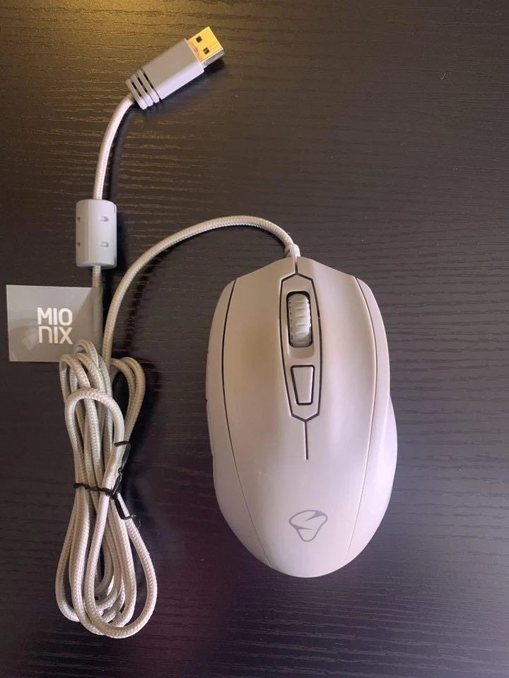 MIONIX CASTOR Shark Fin Gaming Mouse Grey Used Tested - Image 1 of 4