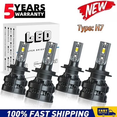 H7+H7 LED Headlight Globes Bulbs High Low Beam White For Holden Barina 2001-2005 - image 1 of 4