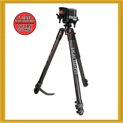 BOG DeathGrip Clamping System Carbon Fiber Tripod Adjustable Legs up to 7 to 53" - Image 1 of 4